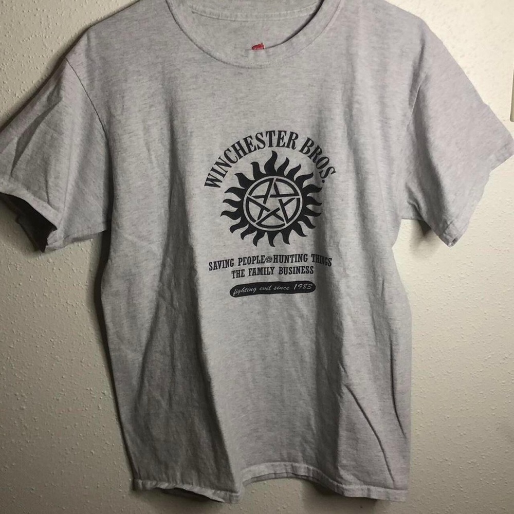 Winchester bros light grey men’s tshirt